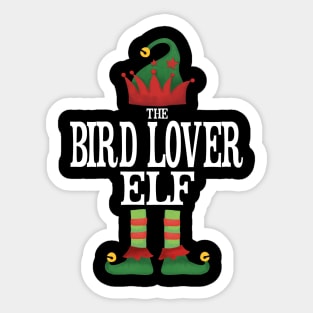 Bird Lover Elf Matching Family Group Christmas Party Pajamas Sticker